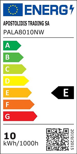 LED izzó Diolamp Vintage G80 10W/230V/E27/4000K/1260Lm/360° Energia címke