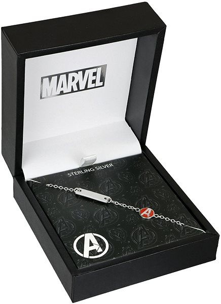 Disney Children's Bracelet with Marvel Avengers Symbol, Silver BS00072RL-55.CS (Ag 925/1000, 2.45 g).