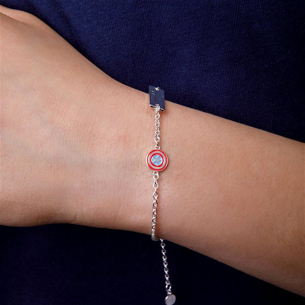 Disney Children's Bracelet Captain America Marvel Silver BS00085RL-55.CS (Ag 925/1000, 2.41g) .