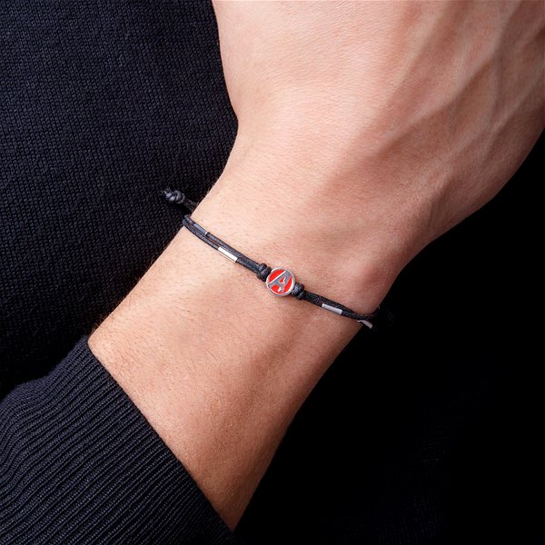Disney Unisex Avengers Marvel Symbol Textile Bracelet BS00087RL.CS.