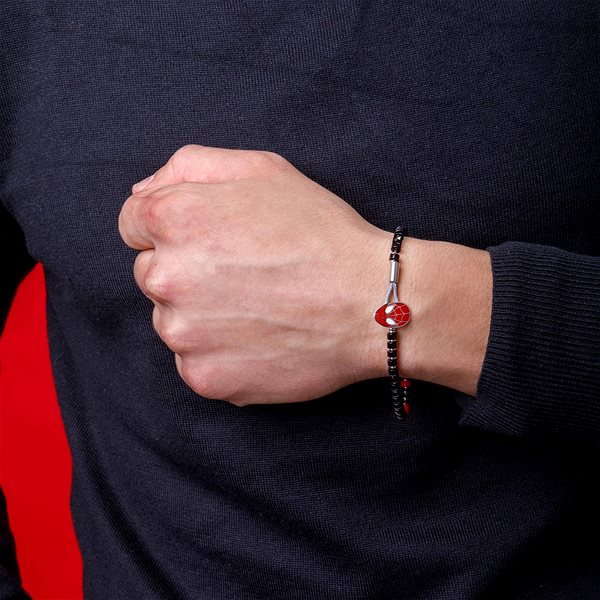Disney Men's Spider-Man Marvel Beaded Bracelet B600629QML-8.CS .