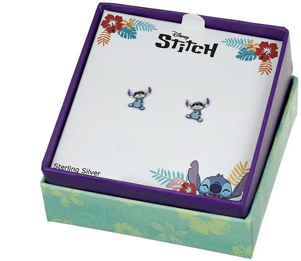 Disney children's Lilo & Stitch silver earrings ES00037SRHL.CS (Ag 925/1000, 0.98g).