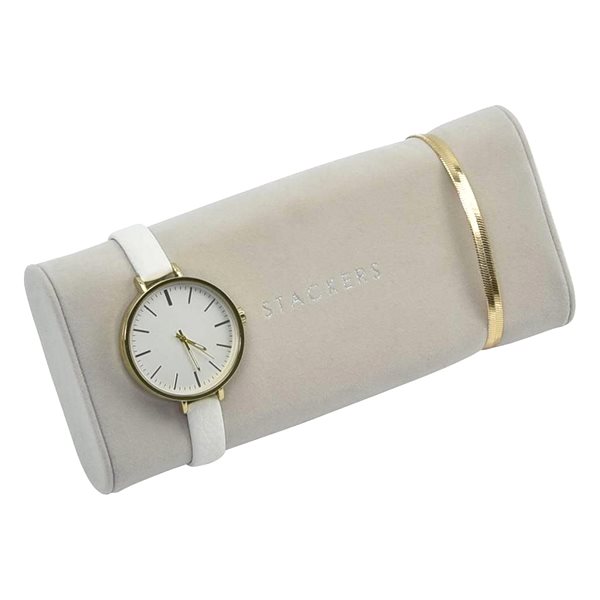 Šperkovnica Stackers, Vankúš na hodinky do šperkovnice Grey Velvet Watch/Bracelet Pad | sivo-béžová Vlastnosti/technológia
