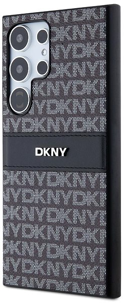 Handyhülle DKNY PC/TPU Repeat Pattern Tonal Stripe Backcover für das Samsung S24 Ultra Black ...