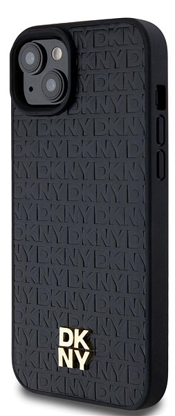 Handyhülle DKNY PU Leather Repeat Pattern Stack Logo MagSafe Back Cover für das iPhone 13 Black ...
