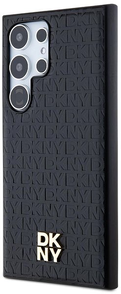 Handyhülle DKNY PU Leather Repeat Pattern Stack Logo Magsafe Backcover für das Samsung Galaxy S24 Ultra Black ...