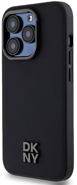 Handyhülle DKNY PU Leather Stack Logo Magsafe Backcover für das iPhone 15 Pro Max Black ...