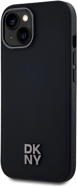 Handyhülle DKNY PU Leather Stack Logo Magsafe Backcover für das iPhone 15 Black ...