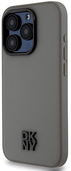 Telefon tok DKNY PU Leather Stack Logo iPhone 15 Pro Max Magsafe szürke tok ...