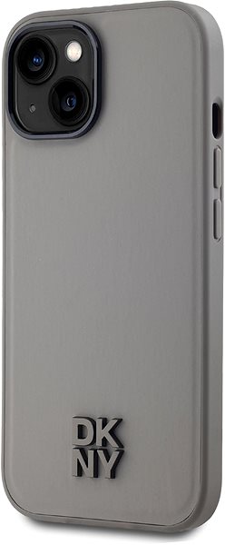 Telefon tok DKNY PU Leather Stack Logo iPhone 15 Magsafe szürke tok ...