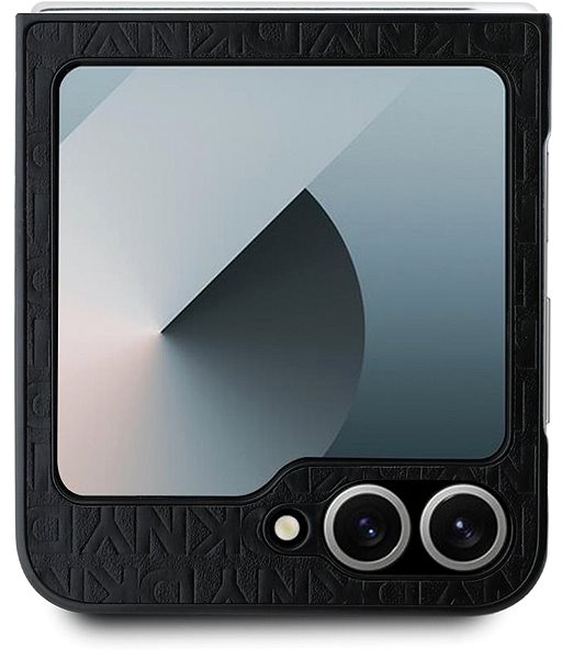 Handyhülle DKNY PU Leather Repeat Pattern Stack Logo Back Cover für das Samsung Galaxy Z Flip6 Black ...