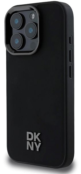 Handyhülle DKNY PU Leather Stack Logo Magsafe Back Cover für das iPhone 16 Pro Black ...