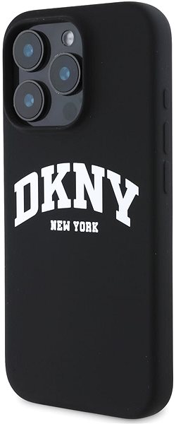 Handyhülle DKNY Liquid Silicone Arch Logo MagSafe Back Cover für das iPhone 16 Pro Max Black ...