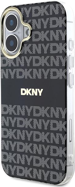 Handyhülle DKNY PC/TPU Repeat Pattern Tonal Stripe Magsafe Back Cover für das iPhone 16 Black ...