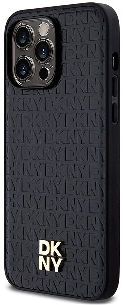 Handyhülle DKNY PU Leather Repeat Pattern Stack Logo Magsafe Back Cover für iPhone 13 Pro Max Black ...