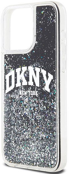 Telefon tok DKNY Liquid Glitter Arch Logo iPhone 12 / 12 Pro fekete tok ...