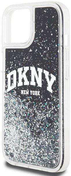 Handyhülle DKNY Liquid Glitter Arch Logo Back Cover für iPhone 15 Black ...