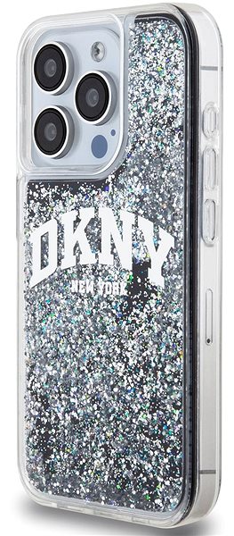 Handyhülle DKNY Liquid Glitter Arch Logo Back Cover für iPhone 15 Pro Black ...