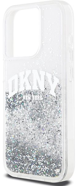 Telefon tok DKNY Liquid Glitter Arch Logo iPhone 14 Pro Max átlátszó tok ...