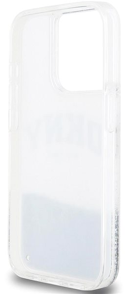 Handyhülle DKNY Liquid Glitter Arch Logo Back Cover für das iPhone 14 Pro Max Transparent ...