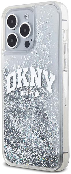 Telefon tok DKNY Liquid Glitter Arch Logo iPhone 15 Pro Max átlátszó tok ...