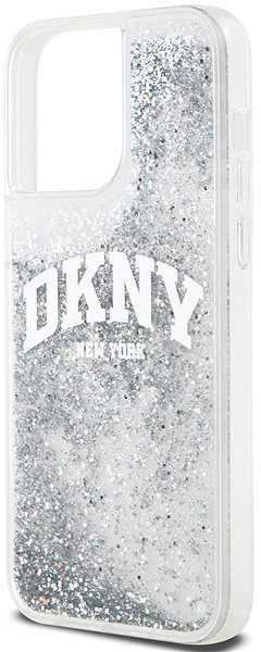 Kryt na mobil DKNY Liquid Glitter Arch Logo Zadný Kryt na iPhone 15 Pro Max Transparent ...