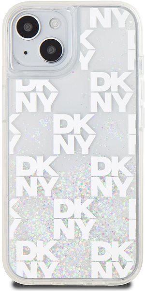 Telefon tok DKNY Liquid Glitter Checkered Pattern iPhone 15 átlátszó tok ...