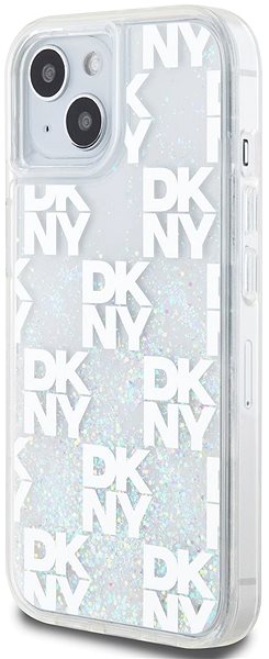 Telefon tok DKNY Liquid Glitter Checkered Pattern iPhone 15 átlátszó tok ...