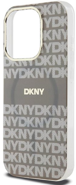 Kryt na mobil DKNY PC/TPU Repeat Pattern Tonal Stripe Magsafe Zadný Kryt na iPhone 15 Pro Beige ...