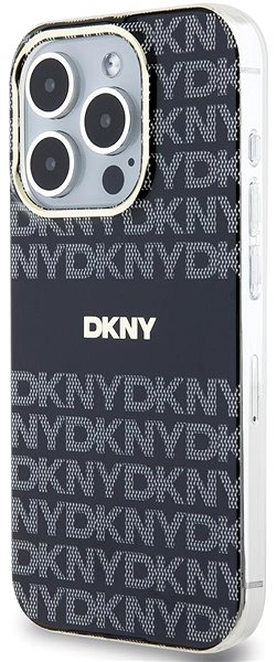 Handyhülle DKNY PC/TPU Repeat Pattern Tonal Stripe Magsafe Back Cover für iPhone 15 Pro Black ...