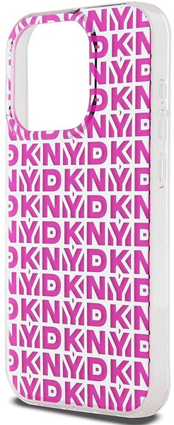 Telefon tok DKNY PC/TPU Repeat Pattern iPhone 15 Pro rózsaszín PU bőr tok ...