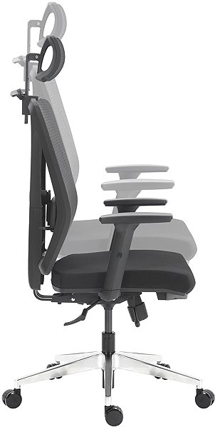 Office Chair DELSO Kolinn black with higher piston ...
