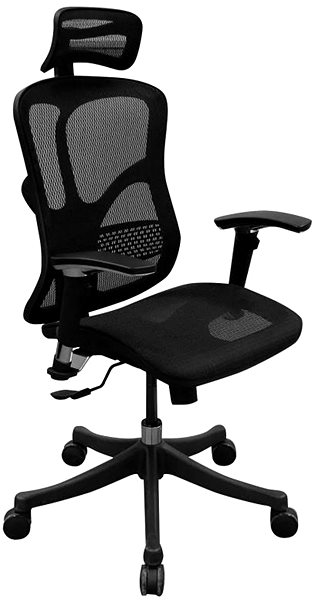 Kancelárska stolička DALENOR Tech Smart, ergonomická, sieťovina, čierna ...
