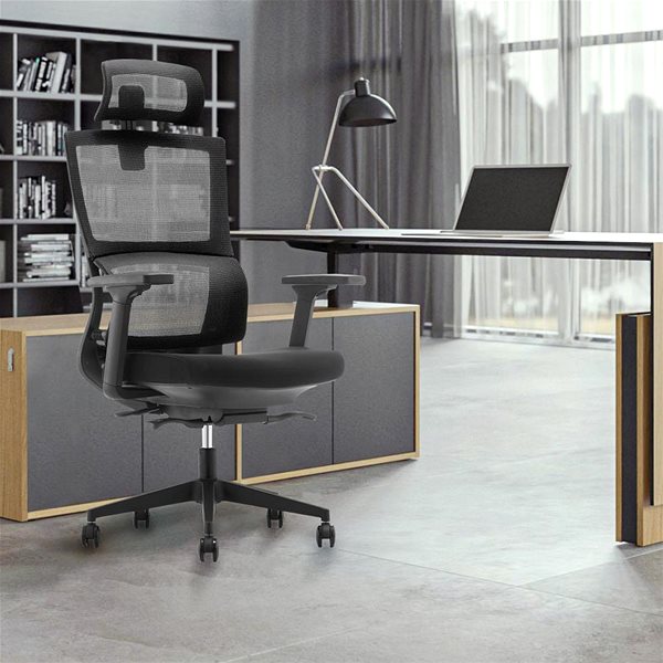 Bürostuhl DALENOR Grove, ergonomisch, Netzstoff, schwarz ...