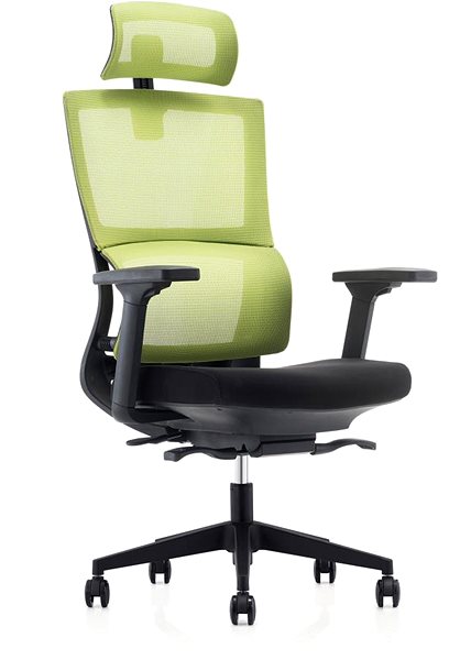 Bürostuhl DALENOR Grove, ergonomisch, Netz, schwarz/grün ...