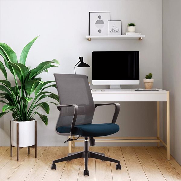 Kancelárska stolička DALENOR Smart W, textil, sivá ...