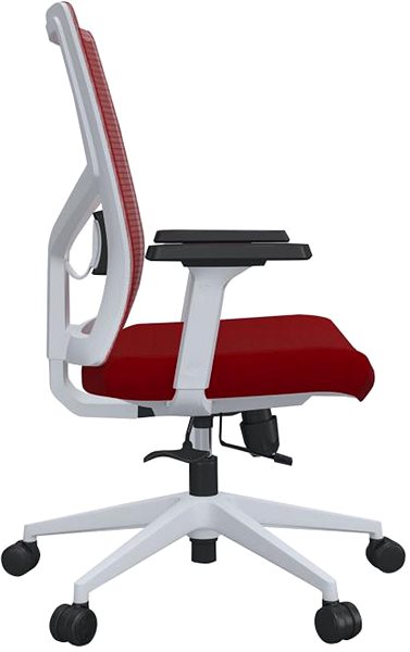 Kancelárska stolička DALENOR Snow W, textil, červená ...