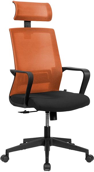Kancelárske kreslo DALENOR Smart HB, textil, oranžové ...