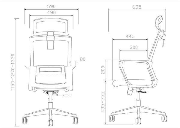Bürosessel DALENOR Smart HB, Textil, grau ...