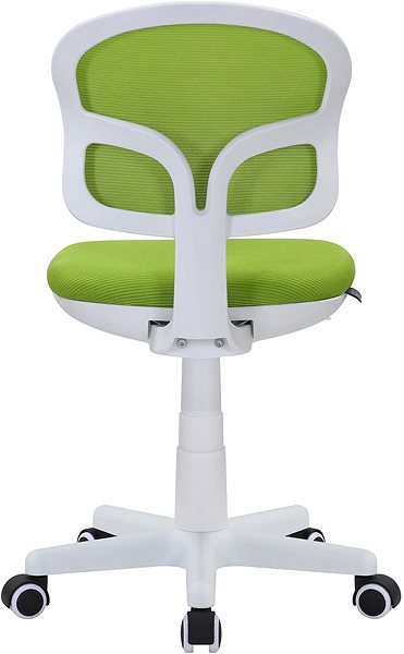 Kancelárska stolička DALENOR Detská stolička Honey, textil, biela podnož/zelená ...