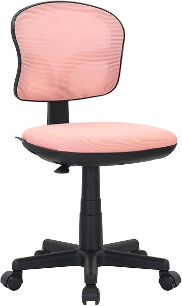 Irodaszék DALENOR Honey gyerekszék, textil, fekete talp/rózsaszín ...
