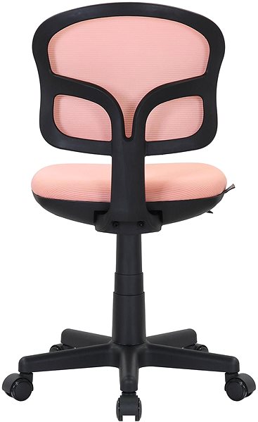 Irodaszék DALENOR Honey gyerekszék, textil, fekete talp/rózsaszín ...