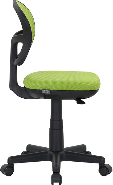 Kancelárska stolička DALENOR Detská stolička Honey, textil, čierna podnož/zelená ...