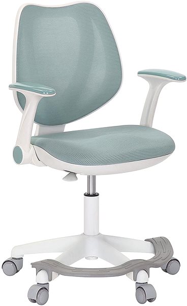 Kancelárska stolička DALENOR Detská stolička Sweety, textil, biela podnož/modrá ...