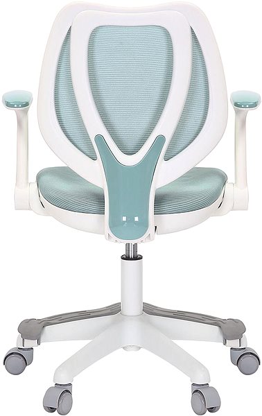 Kancelárska stolička DALENOR Detská stolička Sweety, textil, biela podnož/modrá ...