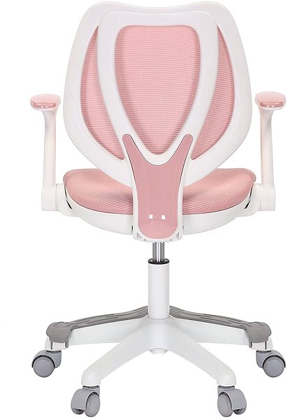 Kancelárska stolička DALENOR Detská stolička Sweety, textil, biela podnož/ružová ...