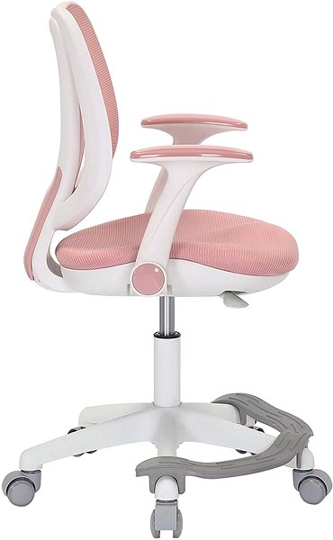 Kancelárska stolička DALENOR Detská stolička Sweety, textil, biela podnož/ružová ...