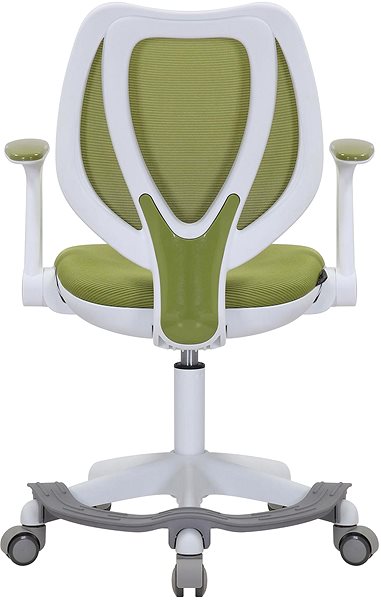 Kancelárska stolička DALENOR Detská stolička Sweety, textil, biela podnož/zelená ...