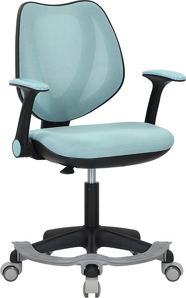 Kancelárska stolička DALENOR Detská stolička Sweety, textil, čierna podnož/modrá ...