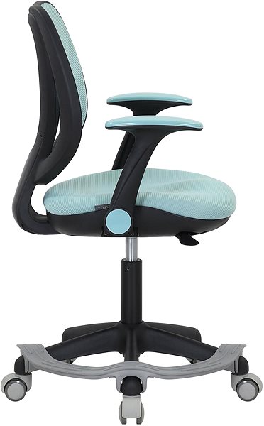 Kancelárska stolička DALENOR Detská stolička Sweety, textil, čierna podnož/modrá ...